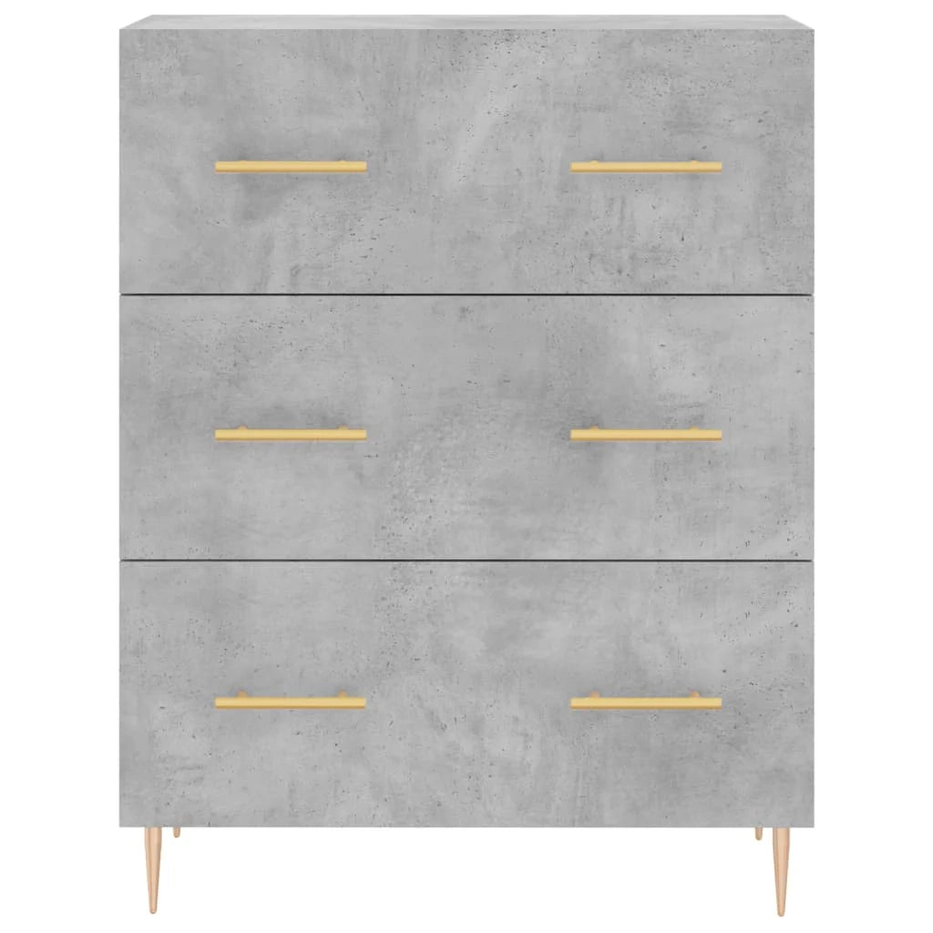Buffet credenza cassettiera mobiletto mobile contenitore organizer cucina soggiorno salotto alto 69,5 x 34 x 180 cm legno ingegnerizzato grigio 02_0034495