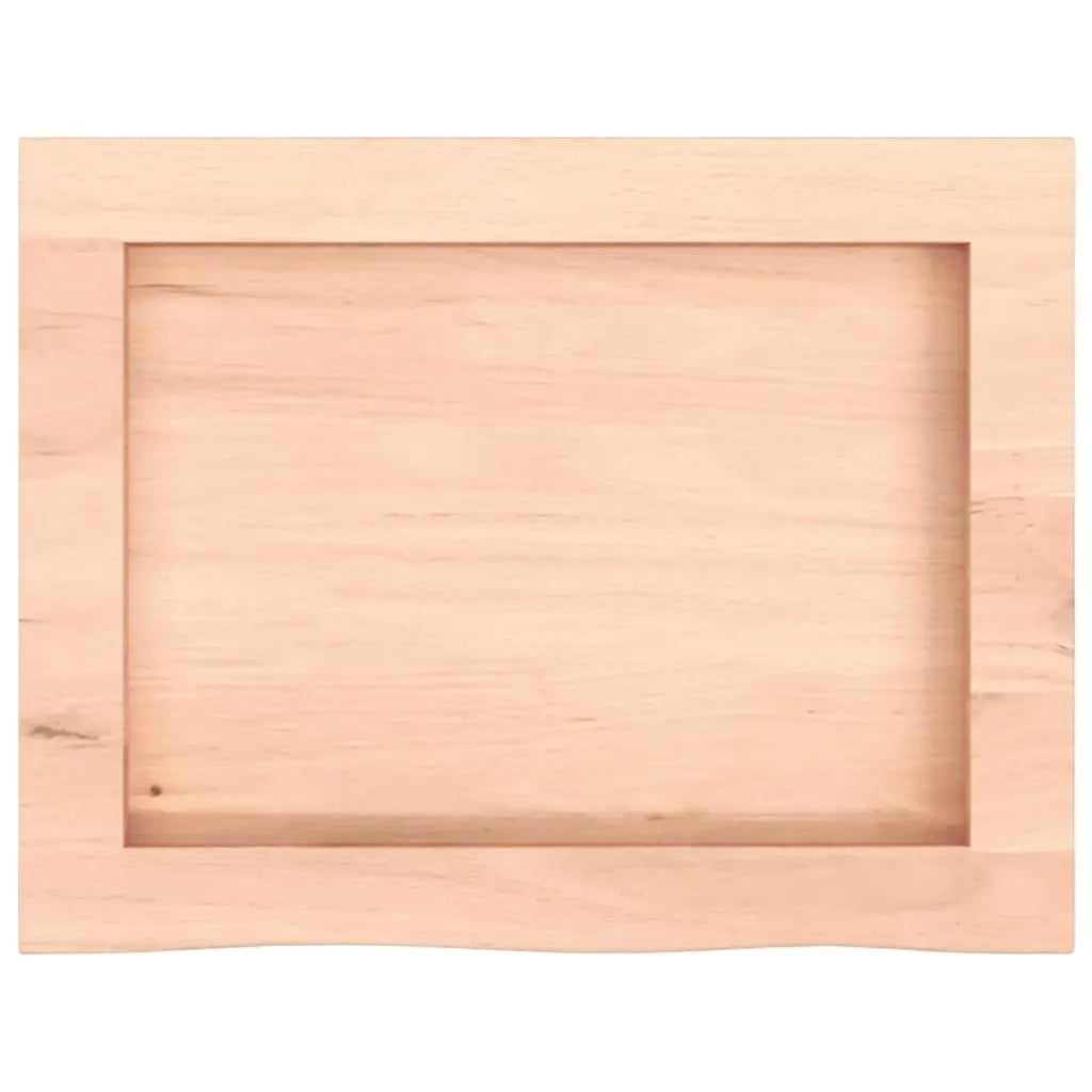 Piano Bagno 40x30x(2-6) cm in Legno Massello Non Trattato 3155995