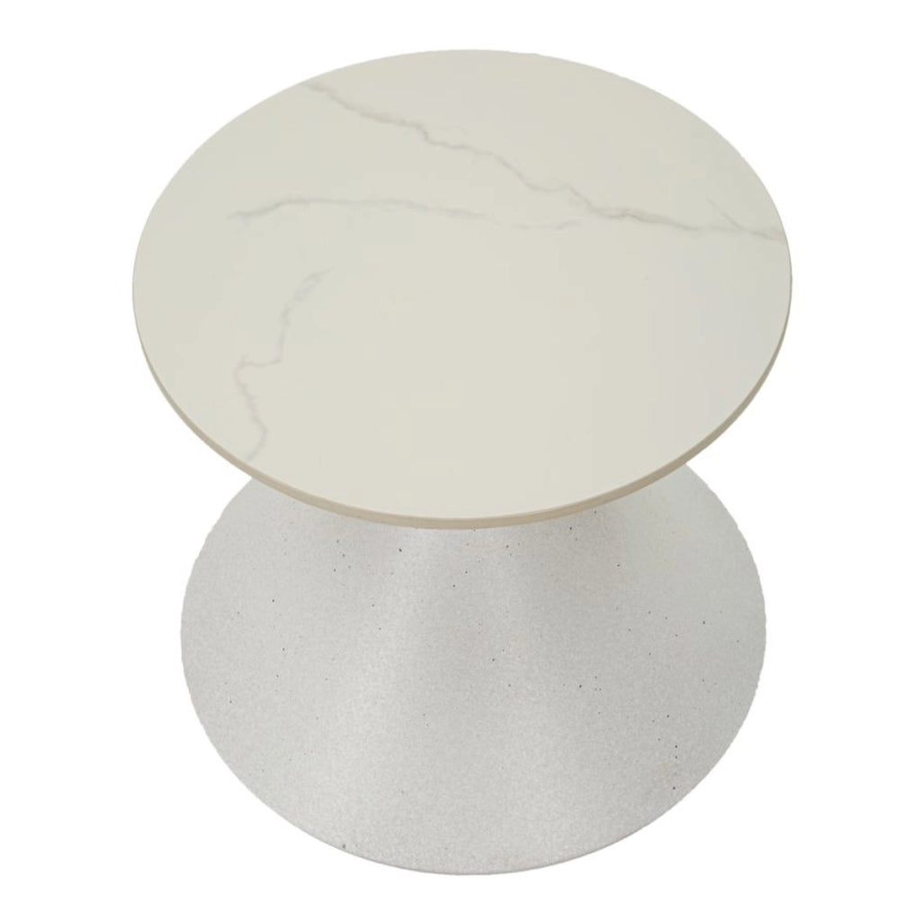 Tavolino VKH528, Bianco, Metallo, 45x45x39 cm