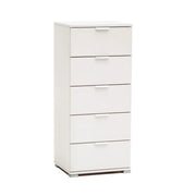 MOBILETTO CON 5 CASSETTI IN COLORE BIANCO 45 X 38 X H103 CM