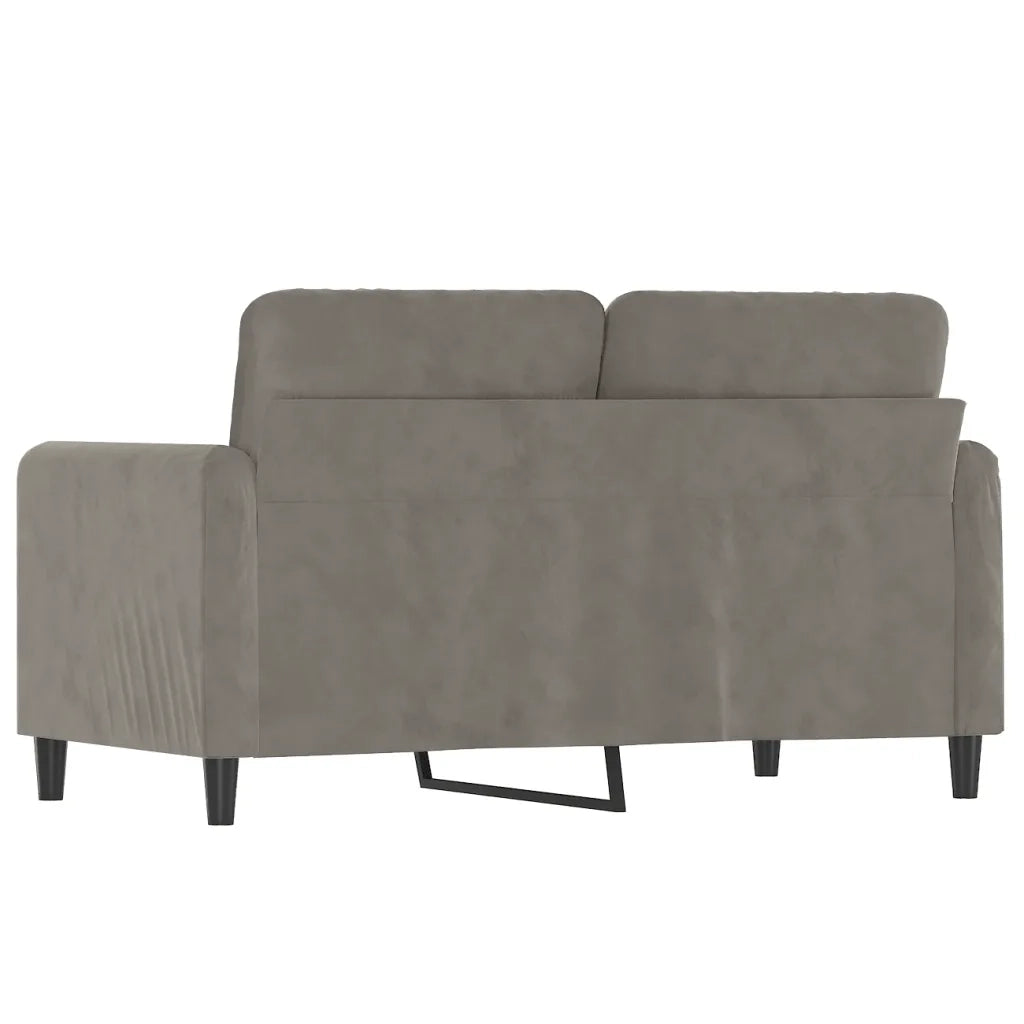 Divano a 2 Posti Grigio Chiaro 120 cm in Velluto 349033