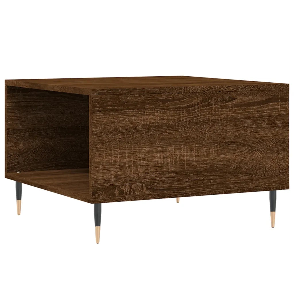 Tavolino da Salotto-Tavolino da soggiorno-Tavolo Rovere Marrone 55x55x36,5 cm in Multistrato 292590