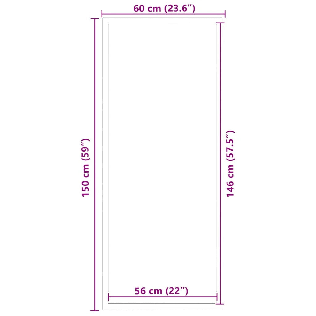 Zerbino rettangolare antiscivolo e assorbente nero 60 x 150 cm in polipropilene nero 02_0058149