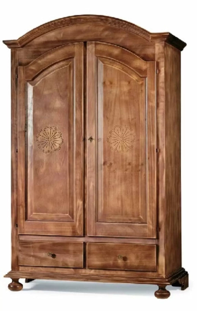 Armadio 2 porte arte povera legno noce consumato 125x61x200 - Mobili 2G