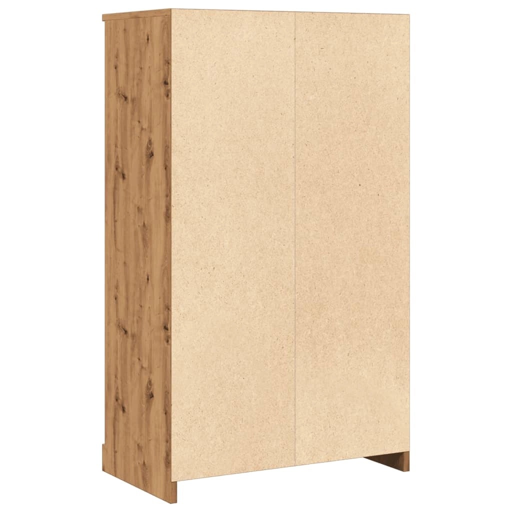 Buffet credenza cassettiera mobiletto mobile contenitore organizer cucina soggiorno salotto alto fatto a mano 60 x 35,5 x 103,5 cm legno ingegnerizzato marrone 02_0033163