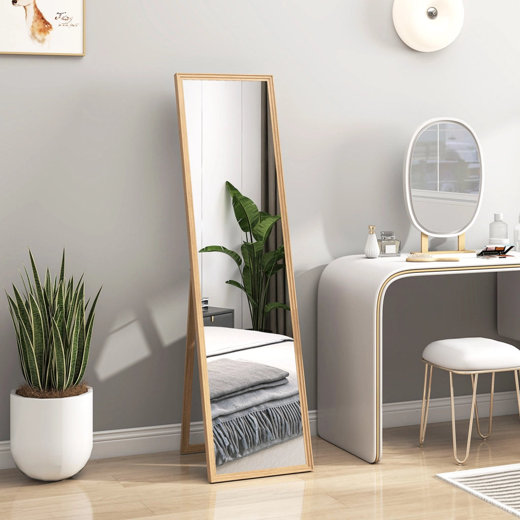 Specchio intero con piedistallo ¨C zephmum ¨C Naturale 40x150 cm