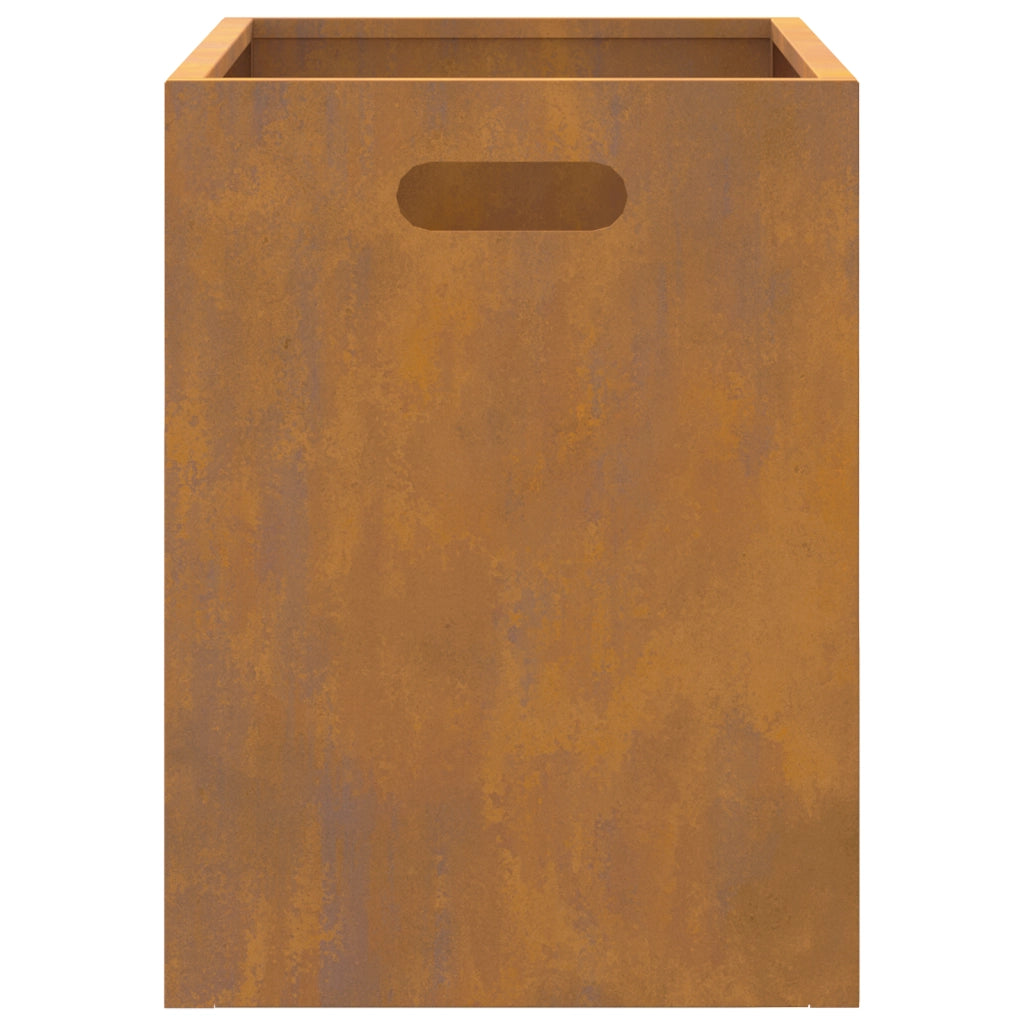 Punto focale  rettangolare 50x30x40 cm in acciaio resistente alle intemperie