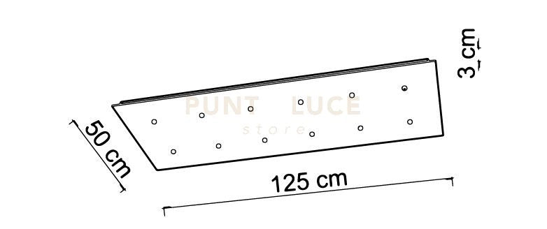BASE-12RE B base rettangolare per lampadari sospesi bianco opaco 12 luci