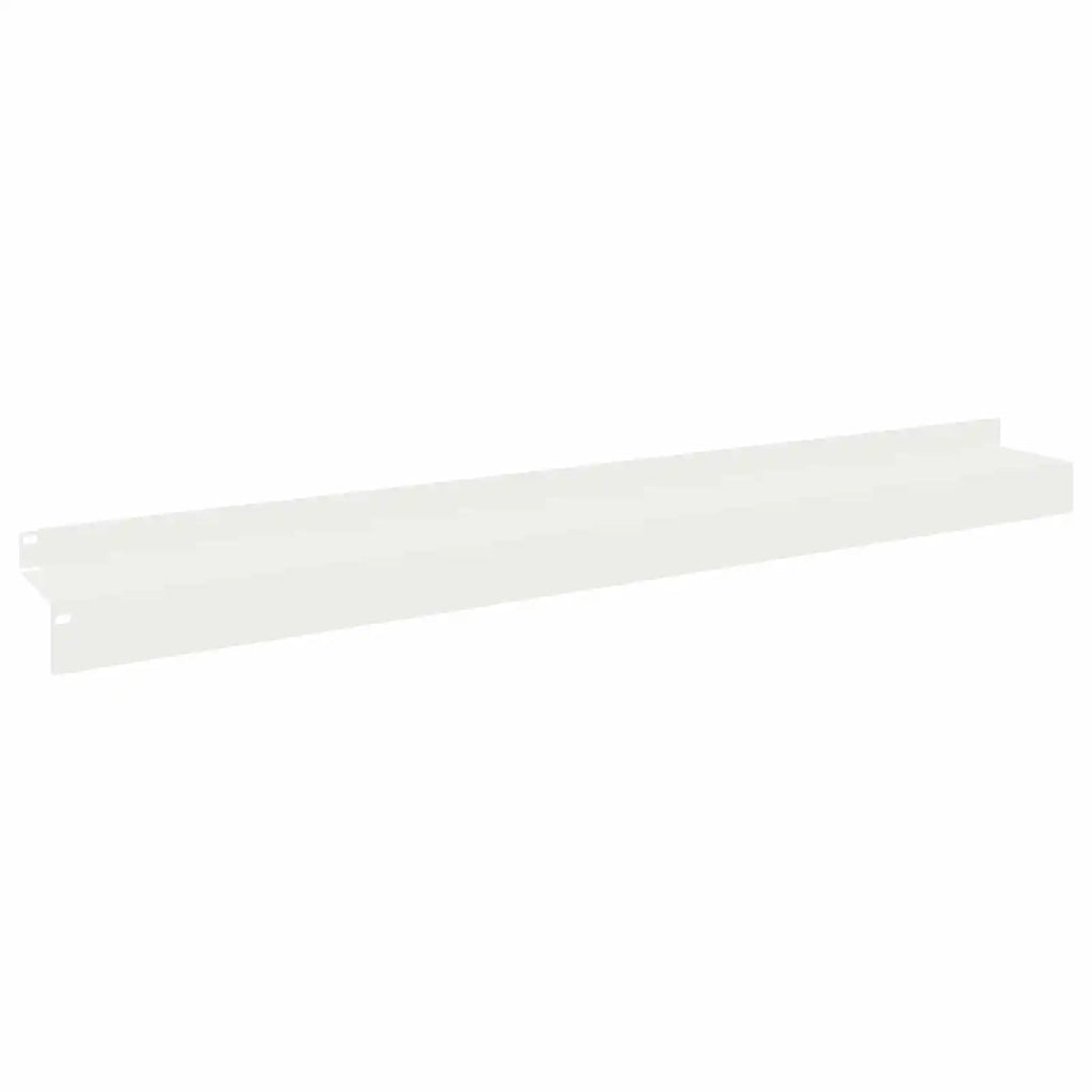 Bordura per Prato 10 pz 100 x 10 x 8 cm Acciaio Bianco 8008871