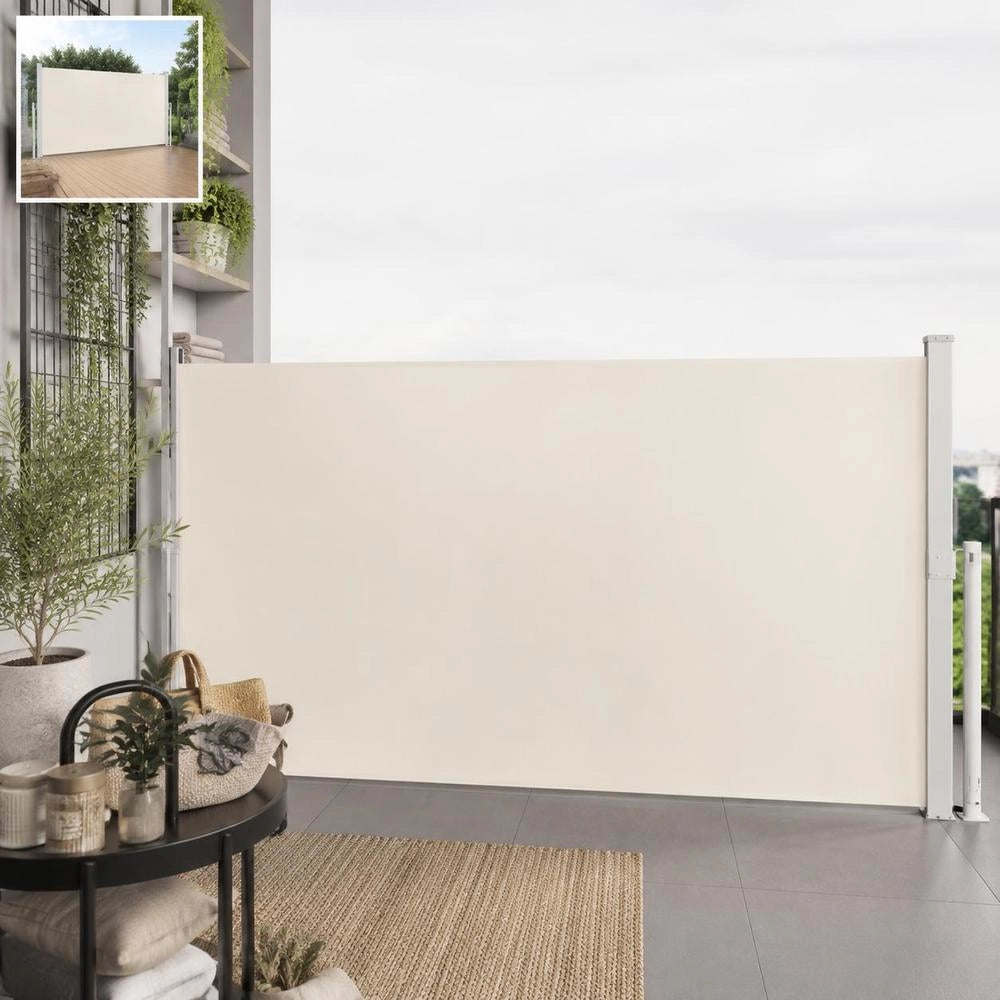 Extendable Side Awning 180x500 Cm Cream