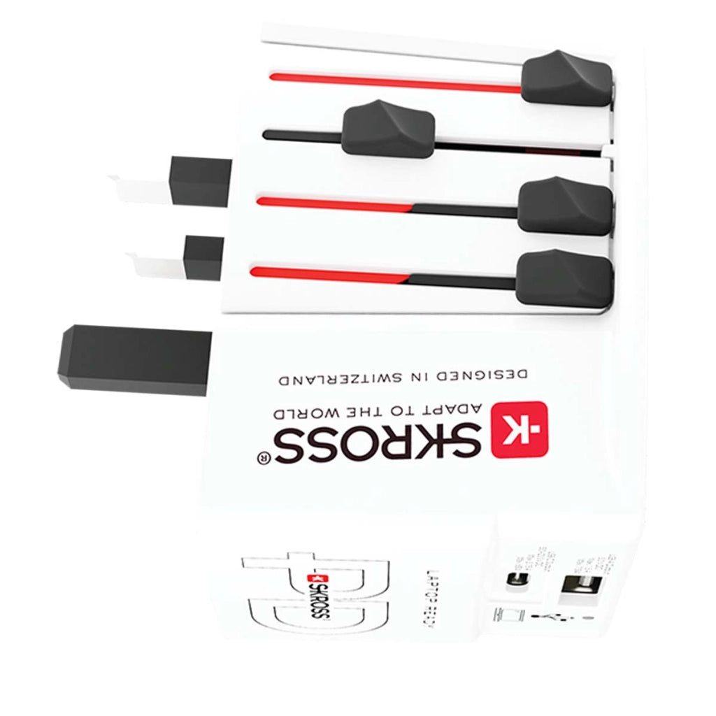 Adattatore da viaggio USB e USB-C 65W MUV Power Delivery prese universali Bianco Skross