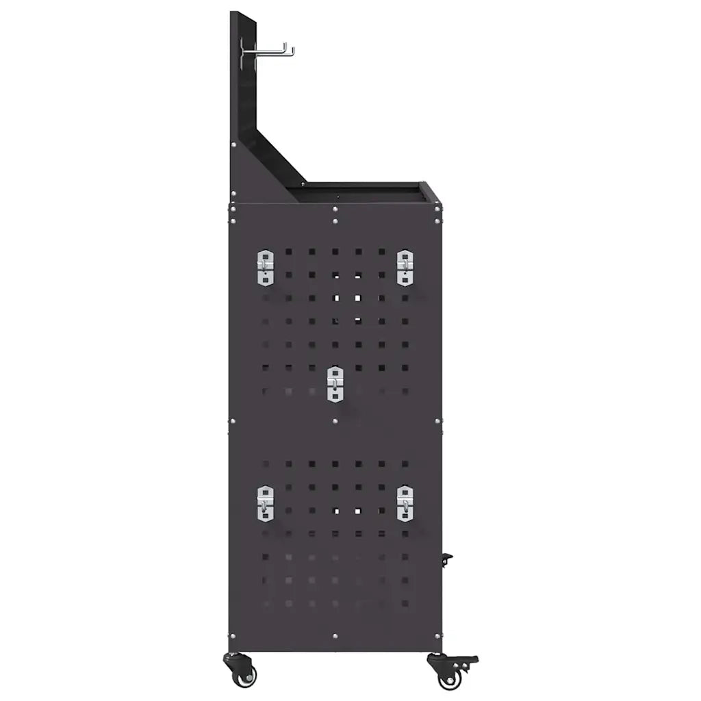 Carrello per Attrezzi con lo scaffale Nero 65 x 35 x 111 cm CFW1061914