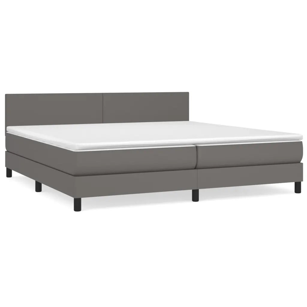 Giroletto a Molle con Materasso Grgio 200x200 cm in Similpelle 3141027