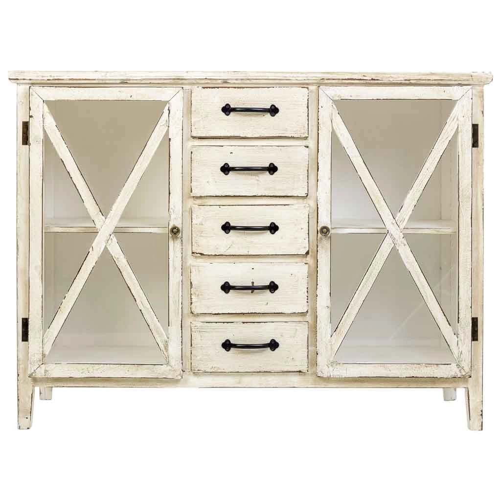 Credenza in legno beige 120x44x89h cm