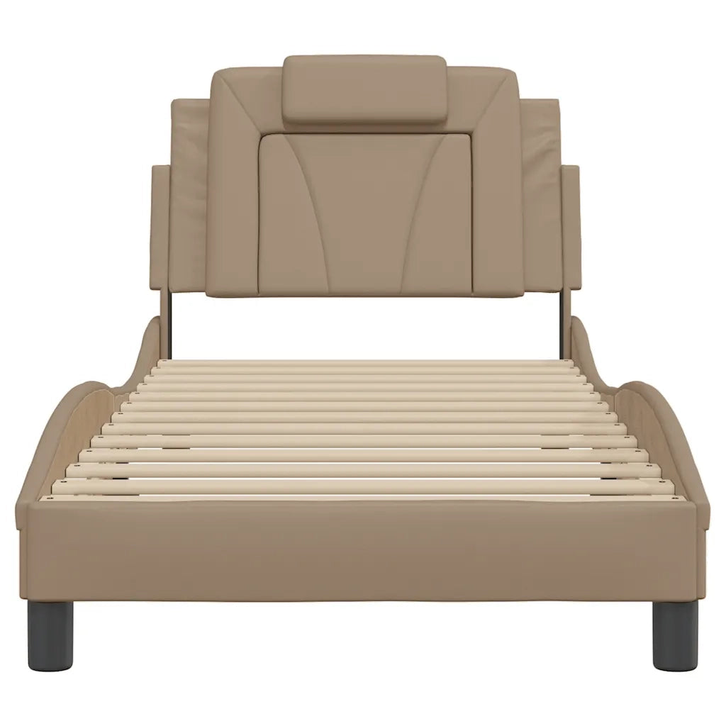 Giroletto Viana senza Materasso Cappuccino 90x200 cm in Similpelle 3208072