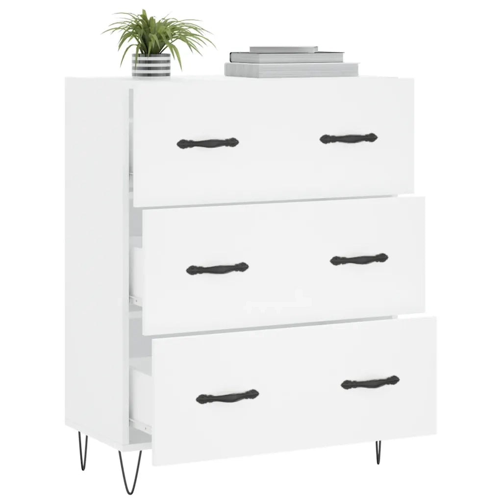 Credenza Bianca 69,5x34x90 cm in Legno Multistrato 827844