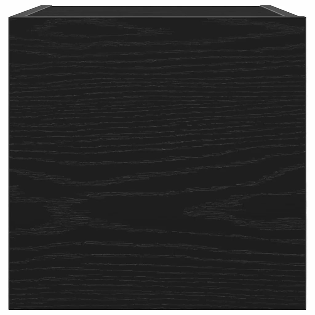Mobile TV da parete Rovere Nero 30,5 x 30 x 30 cm 862576