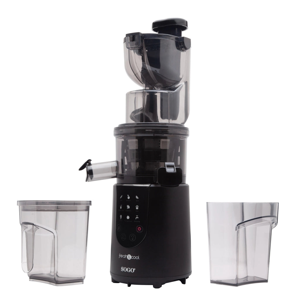 Estrattore di succo a freddo professionale, spremitura lenta 50-55 rpm, pannello touch 9 programmi 200W cucina - SOGO