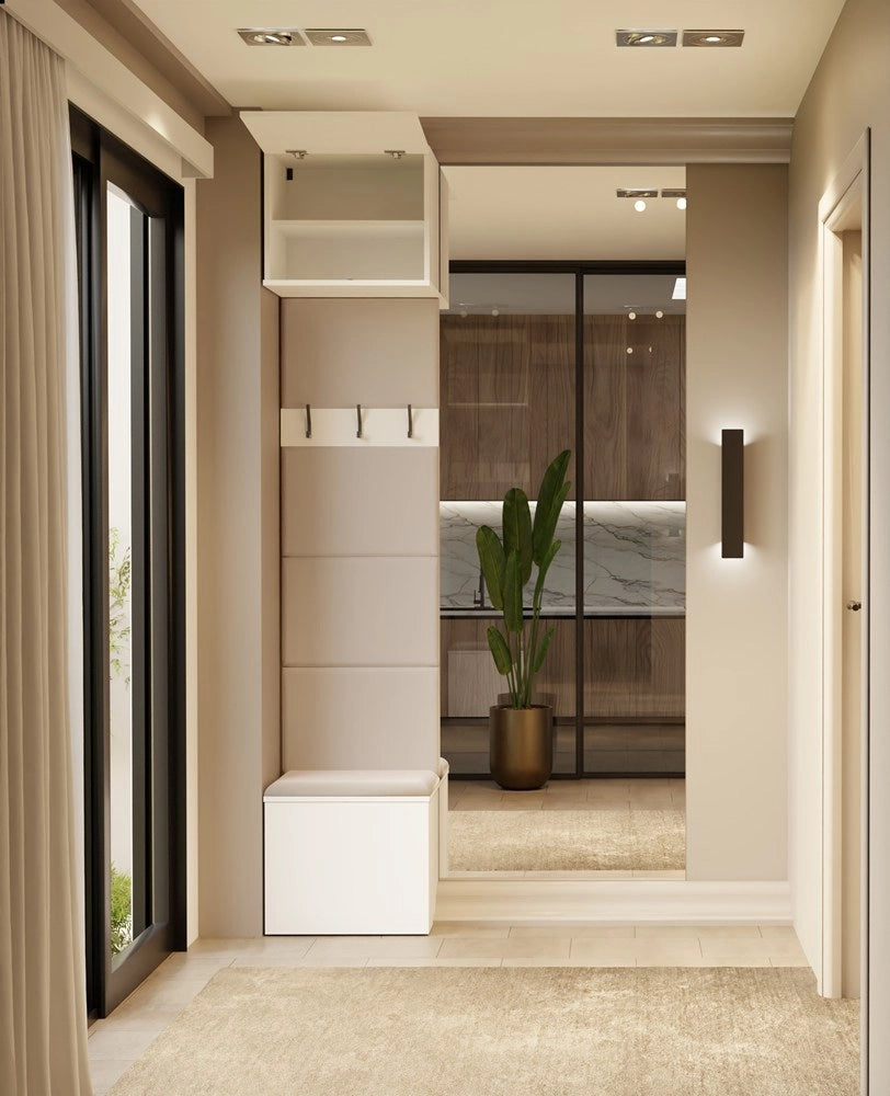 Appendiabiti HAGA 1w mobile per ingresso corridoio bianco 238x50x35 cm