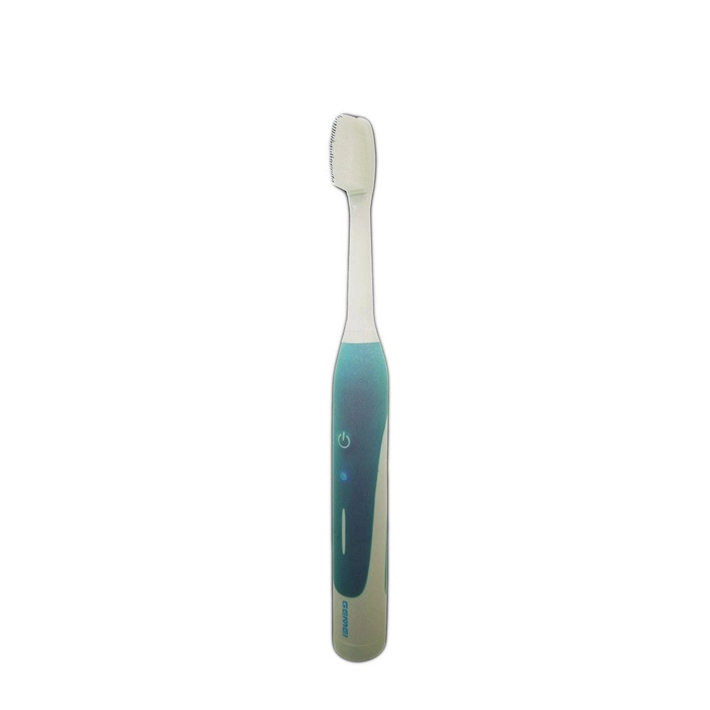 Trade Shop - Spazzolino Da Denti Da Viaggio Elettrico Con 3 Testine Ricambio Pulizia Denti -