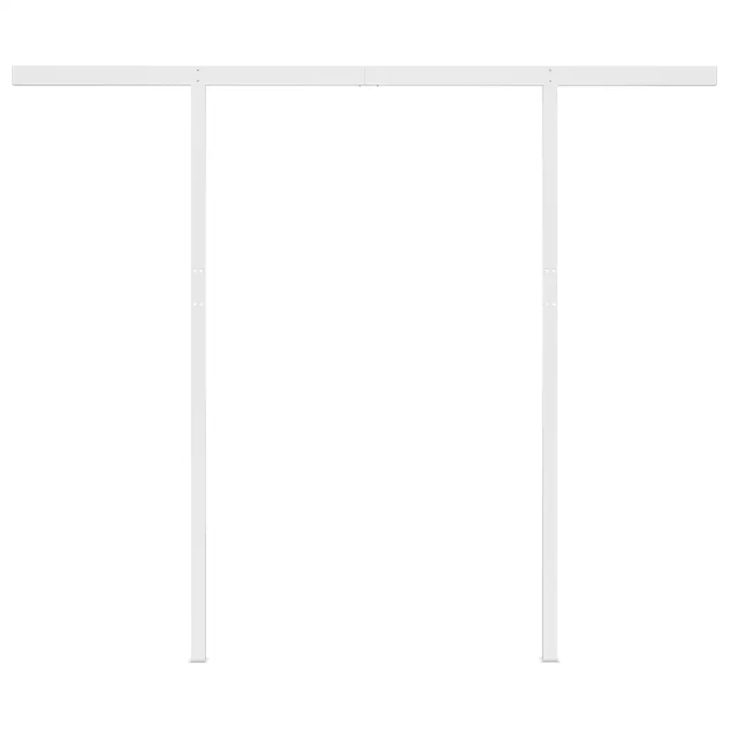 Tenda Retrattile Manuale con LED 3,5x2,5m Arancione e Marrone 3069925