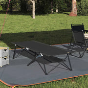 Letto da campeggio pieghevole Nero 206 x 76 x 74 cm 42003163