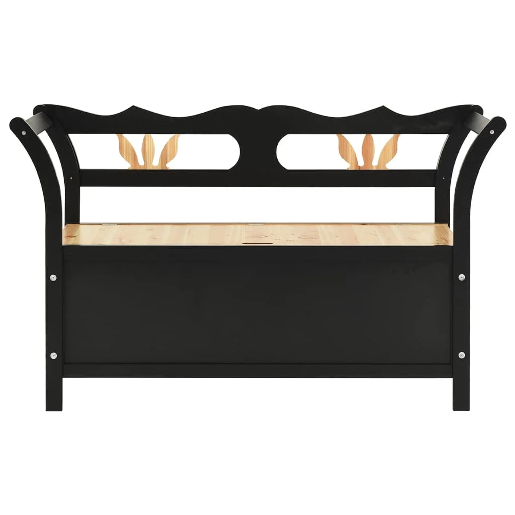 Panca 107 x 45 x 75,5 cm in legno massello di abete nero 02_0010940