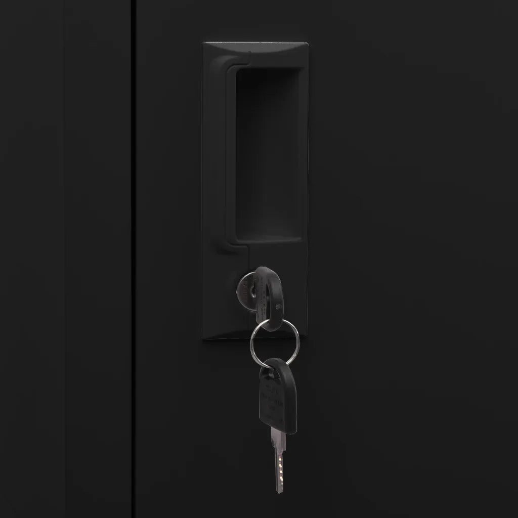 Armadietto per Sella Nero 53x53x140 cm in Acciaio    cod mxl 50161