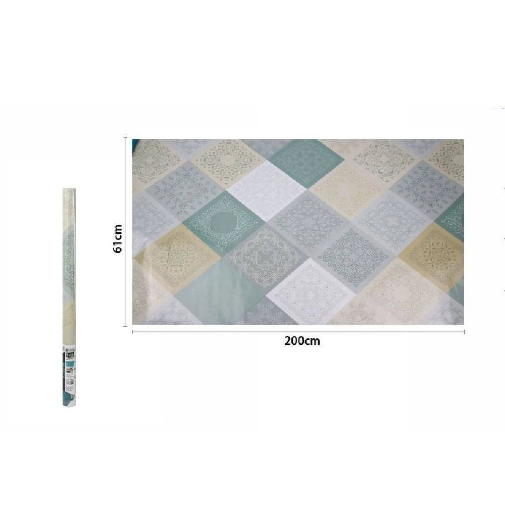 Trade Shop - Rotolo Adesivo Per Muri Parete Carta Da Parati 61cmx2mt Effetto Maioliche 70862 -