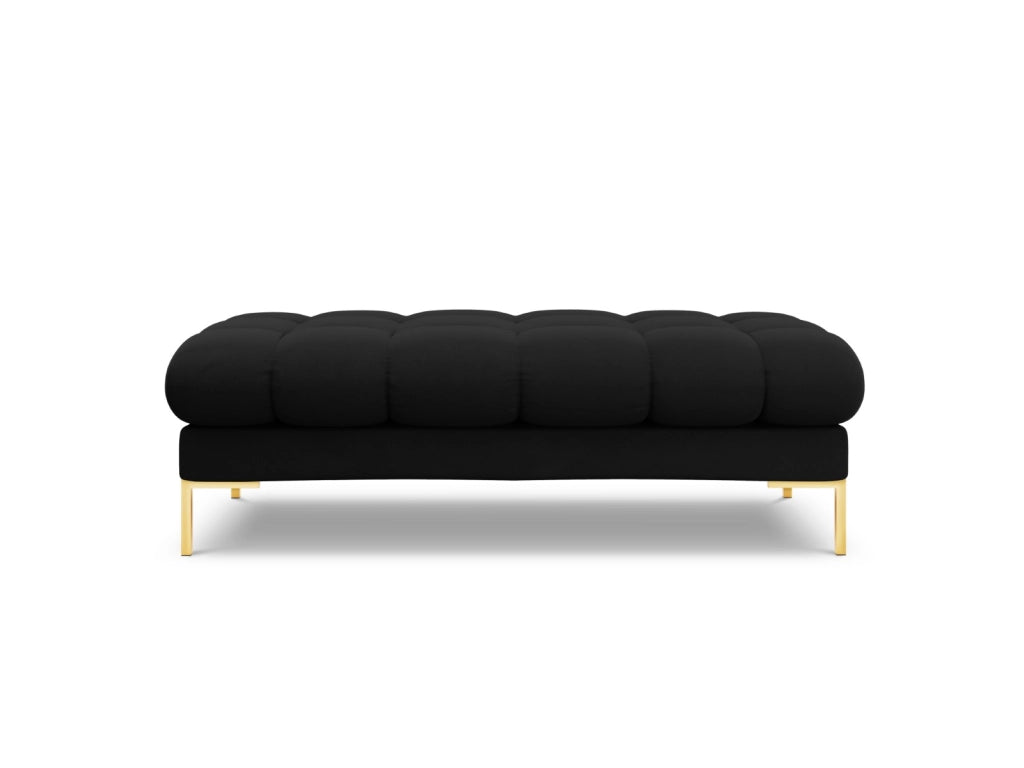 Cosmopolitan Design - Panca "Bali" 2 posti in velluto nero 
