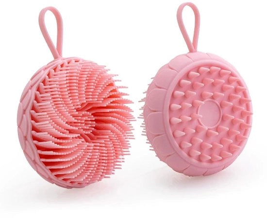 Spazzola per il corpo a doppia faccia - Spazzola da doccia - Spazzola per esfoliazione/massaggio - Silicone - Setole lunghe - Materiale duraturo