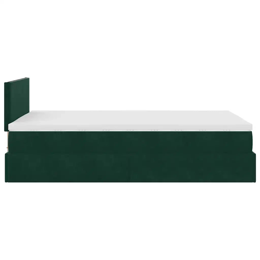 Struttura Letto Pouf con Materasso 120x200 cm Velluto 3312545