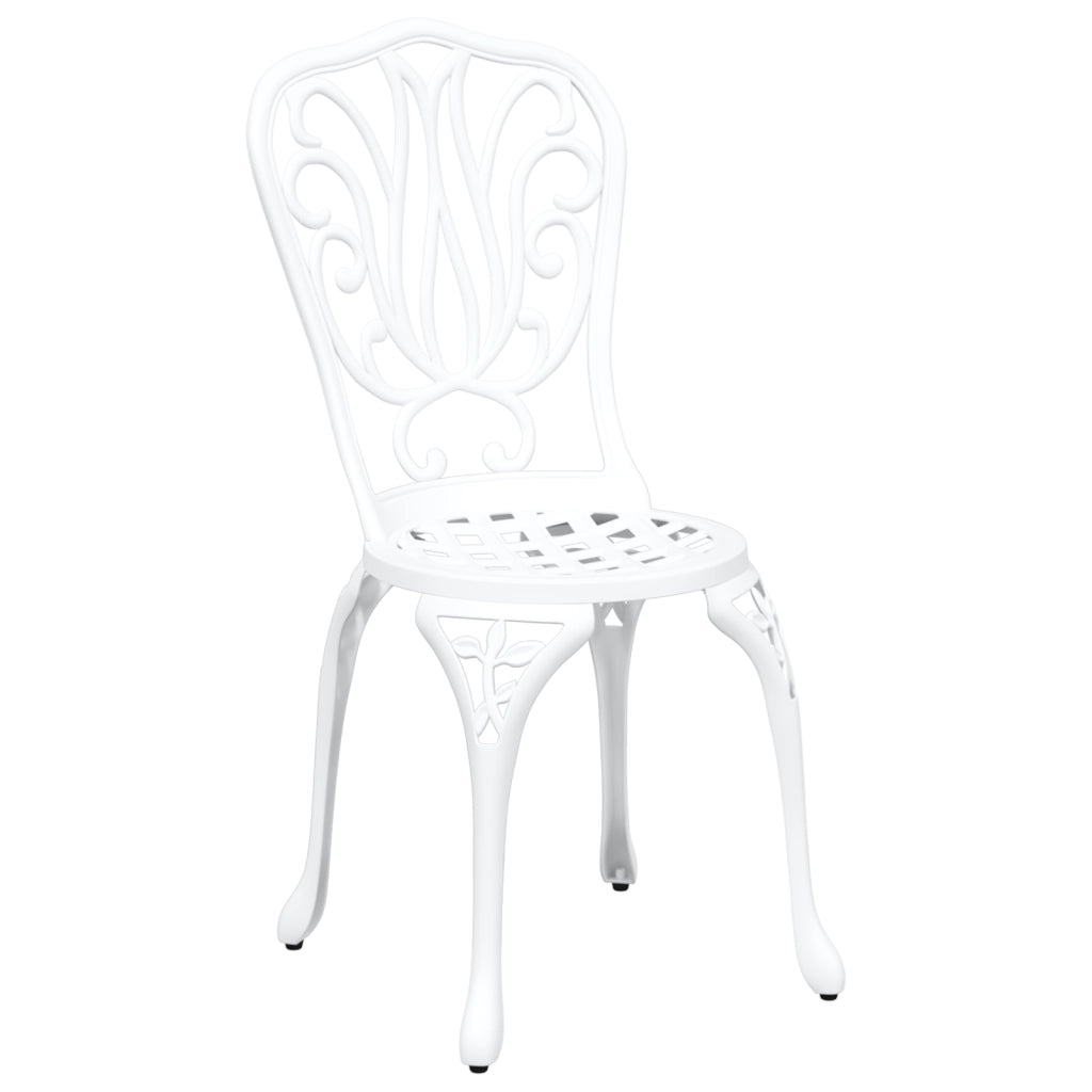 Set da Giardino Bistro 3 Pezzi  in Alluminio Bianco