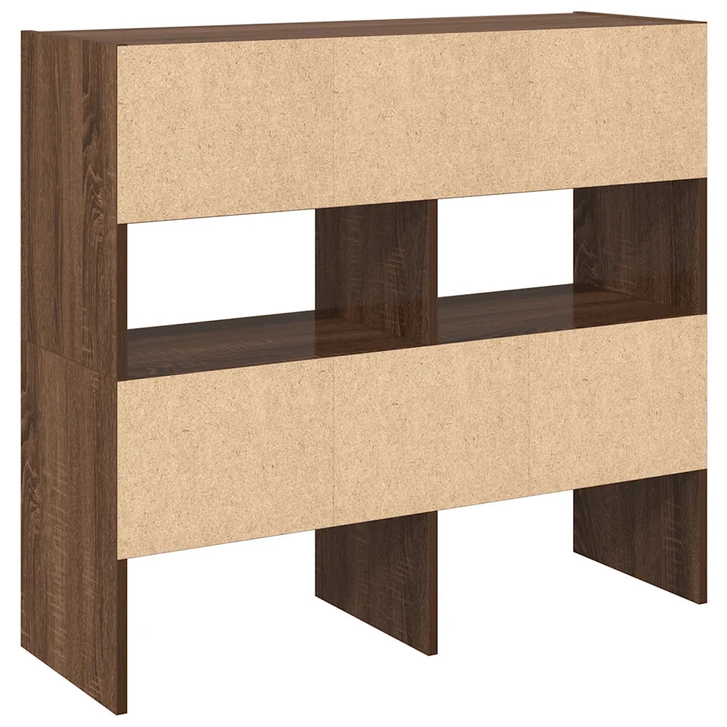Scarpiere 2 pz Impilabili Rovere Marrone 89,5x30x40 cm 858852
