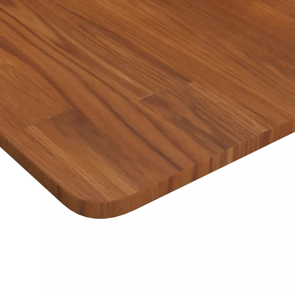 Piano Bagno Marrone Scuro 100x50x1,5cm Legno Massello Trattato CFW3289678