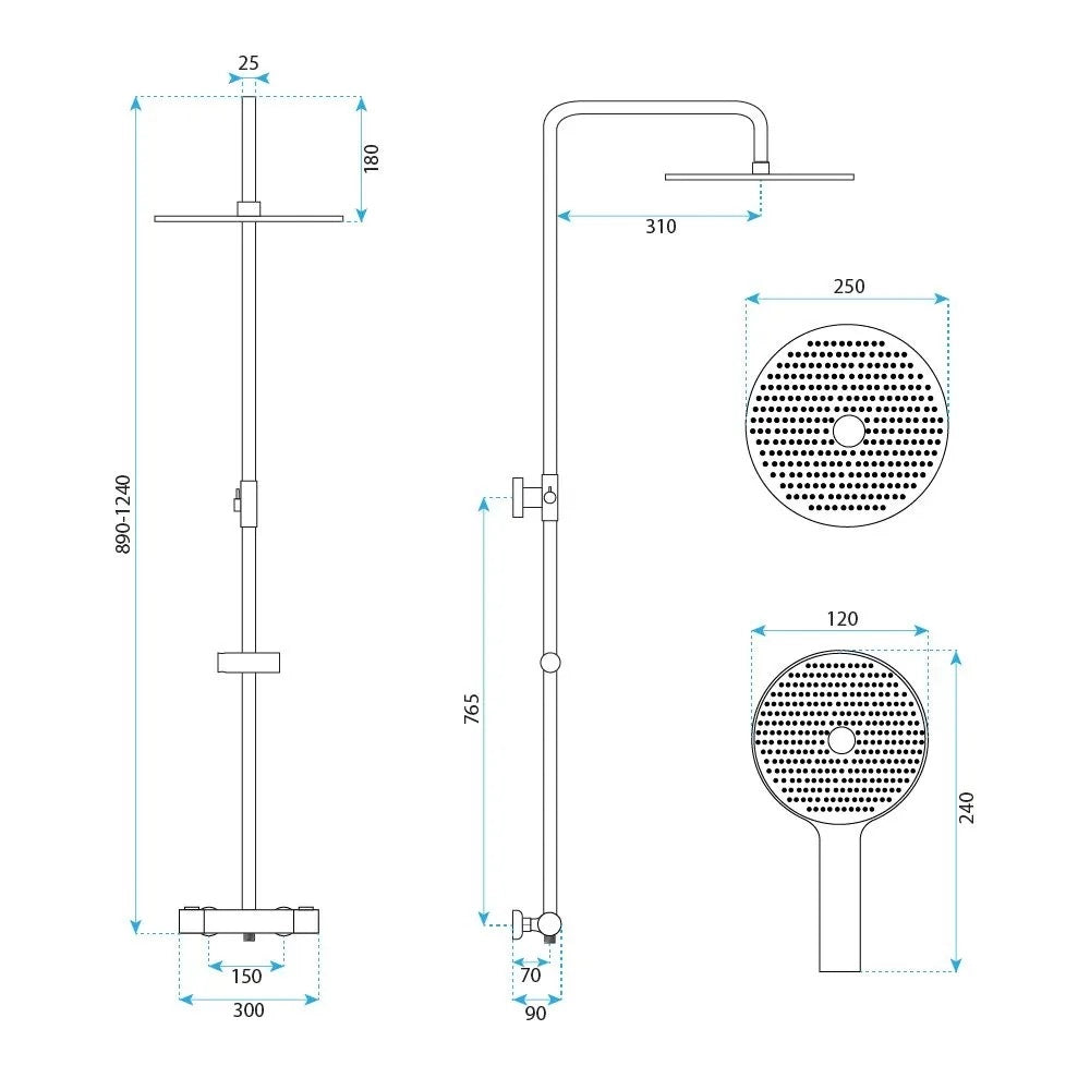 Set Doccia Rea Avanti Chrome