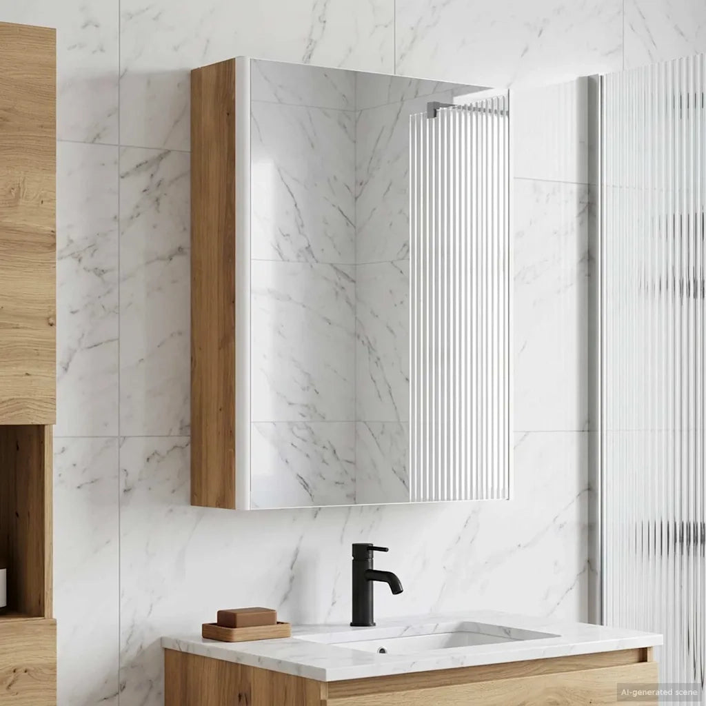 Mobiletto per specchio da bagno Rovere Artigianale