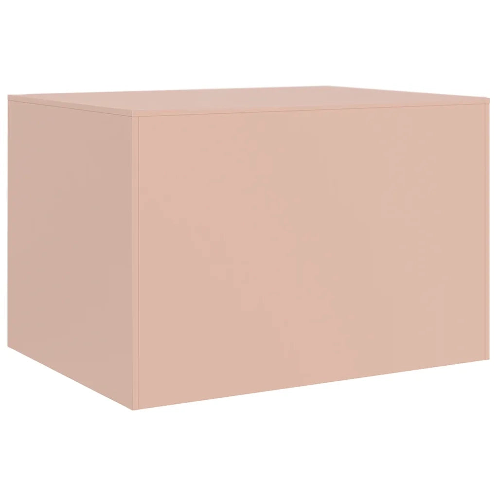 Tavolino da Salotto Rosa 67x50x44 cm in Acciaio