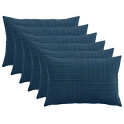 Federa 6 pcs ALMELO Blu navy 30 x 50 cm corduroy 913974