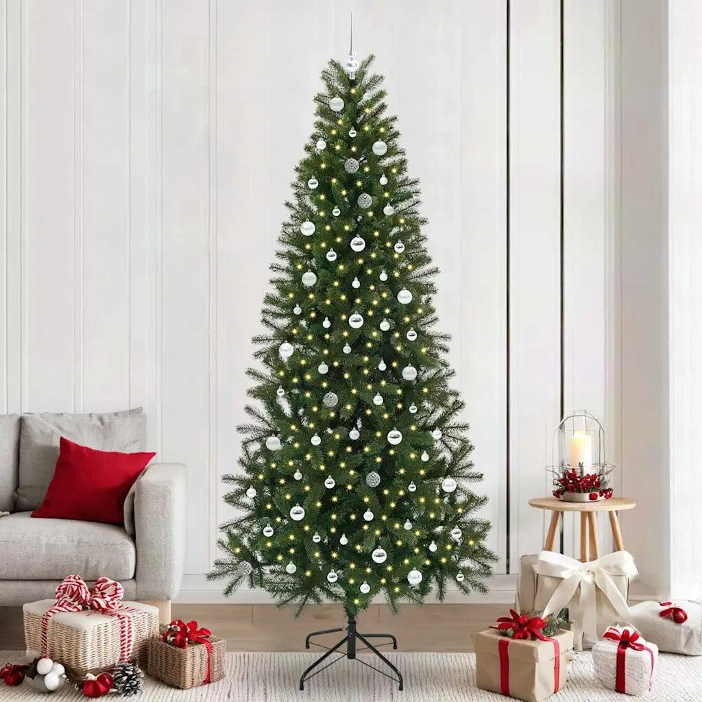 Albero di Natale artificiale con 300 LED Verde 240 cm PE e PVC 3397385