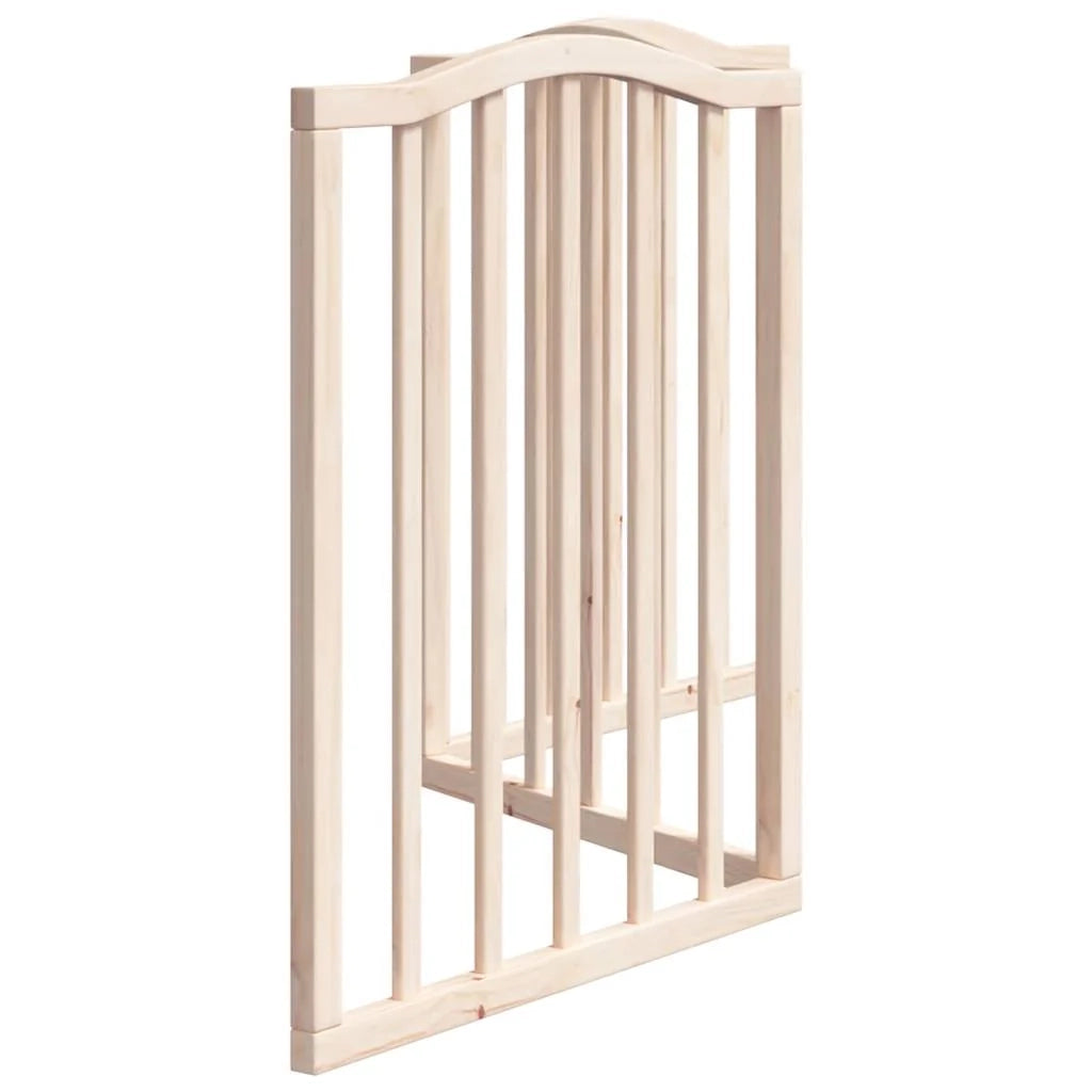 Cancelletto di sicurezza pieghevole per cani a 3 pannelli 150 cm legno di pioppo marrone 02_0023076