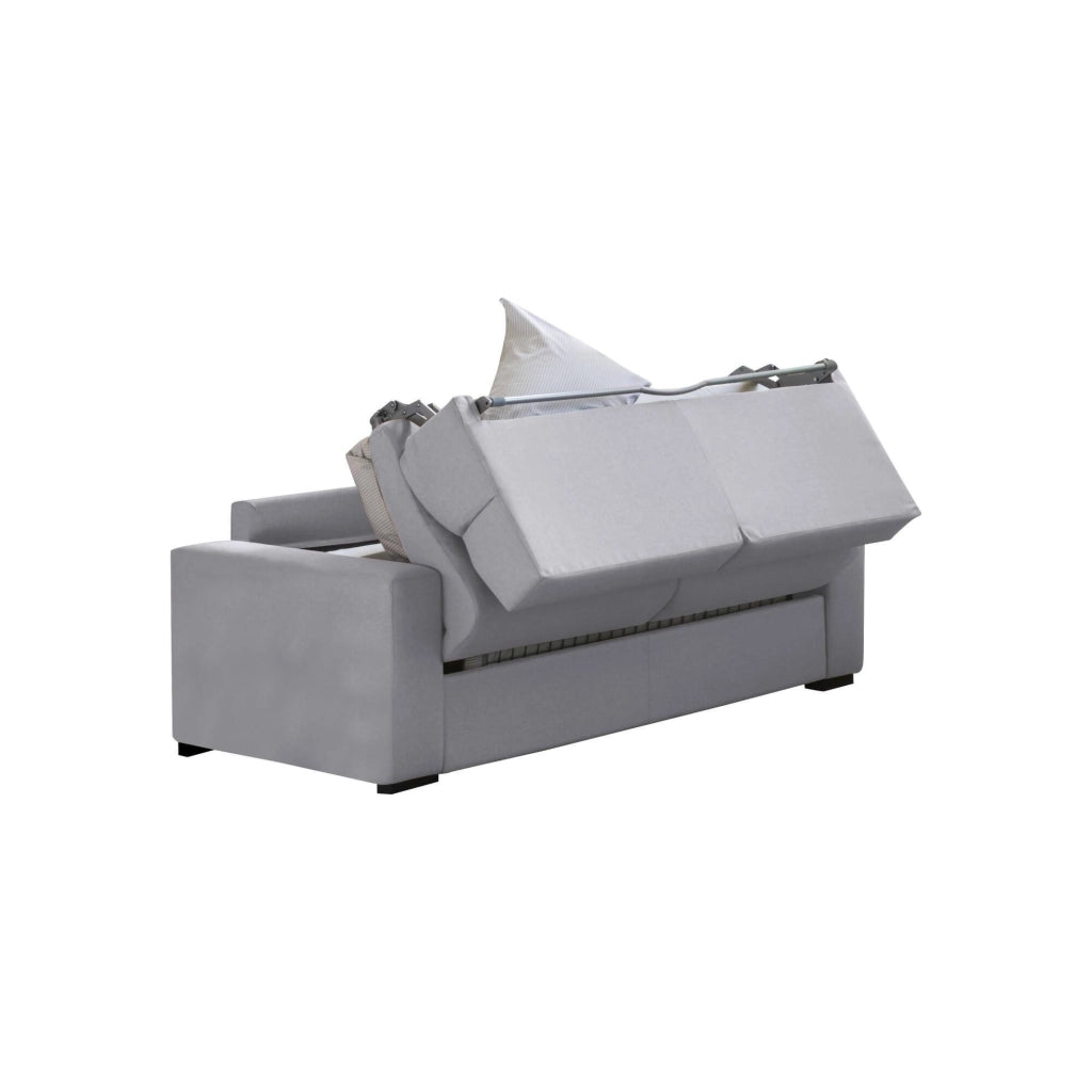 Quindici, Divano Letto 3 Posti Sfoderabile Made in Italy, 220x95 cm Grigio