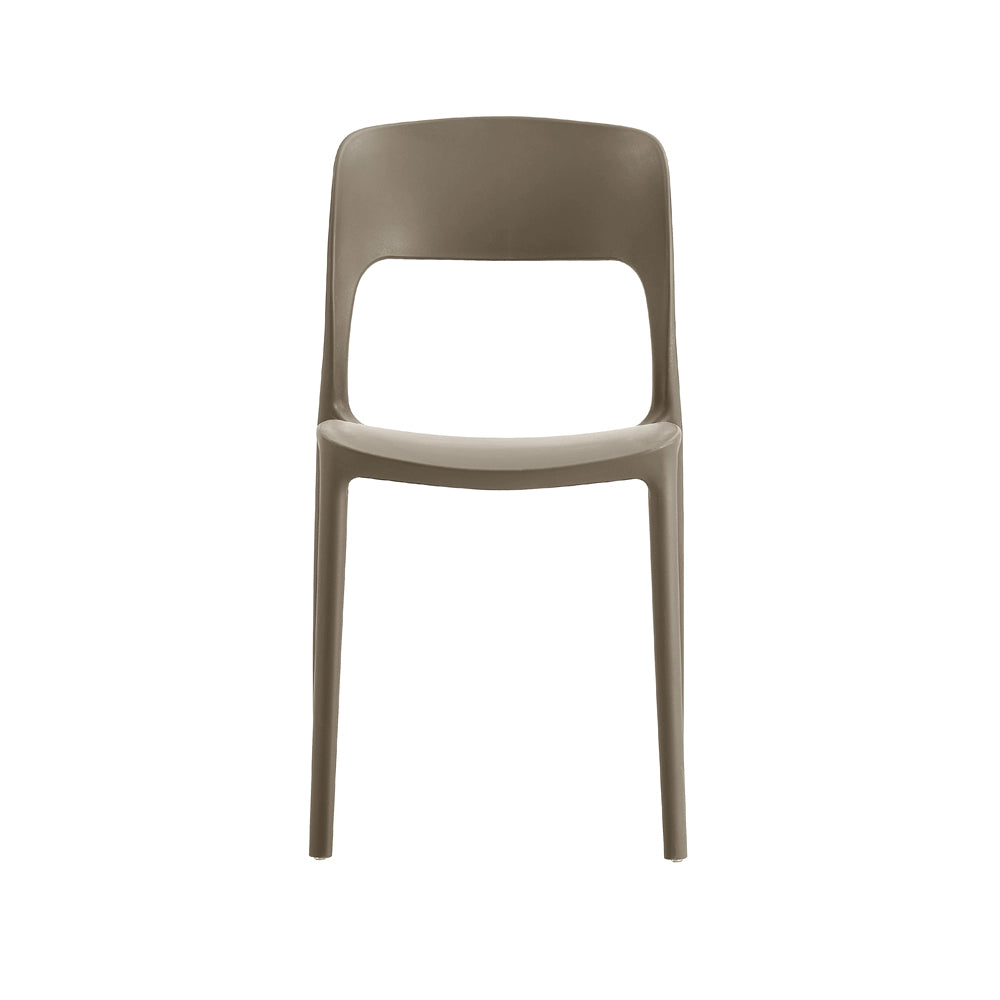 SEDIE IN POLIPROPILENE IMPILABILI 56x48x83cm TORTORA INTERNO-ESTERNO 6PZ MEB