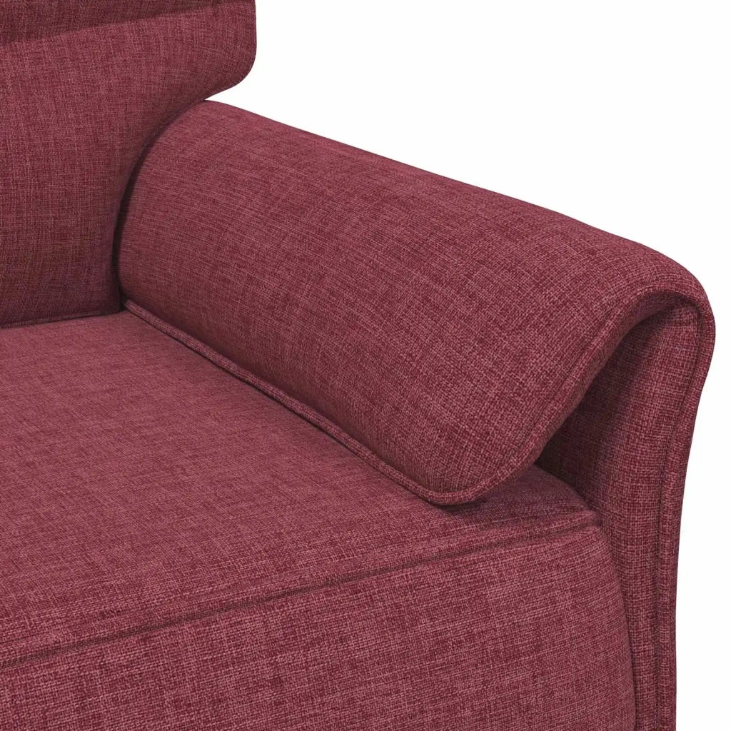 Set di divani 2 pz Rosso Vino Tessuto 3424846