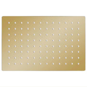 Testa Doccia a Pioggia in Acciaio Inox 30x20cm Rettangolare Oro 147713