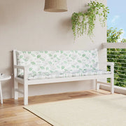 Cuscini Panca Giardino 2 pz Motivo a Foglie 200x50x7 cm Tessuto 361750