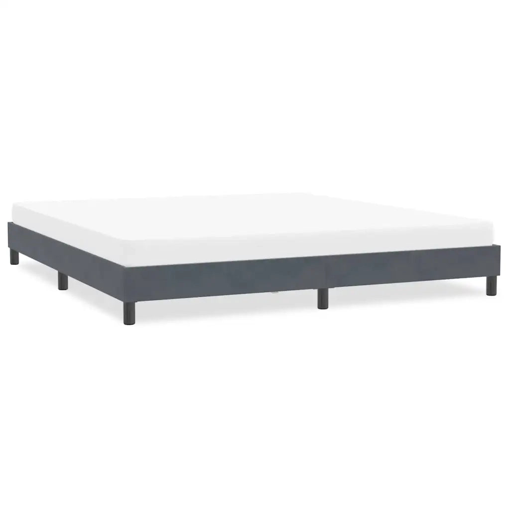 Giroletto senza Materasso-Struttura Letto Grigio Scuro 200x220 cm Velluto