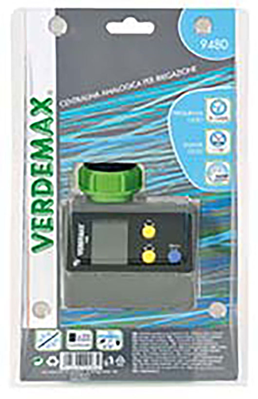 Centralina Digitale per Irrigazione Verdemax Programmabile 1h / 7g Durata 1-199 Minuti Attacco 3/4''-1'' con Display