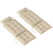 Set di 2 cuscini per sdraio cuscino idrorepellente per sdraio da giardino 50x116x5 cm; beige