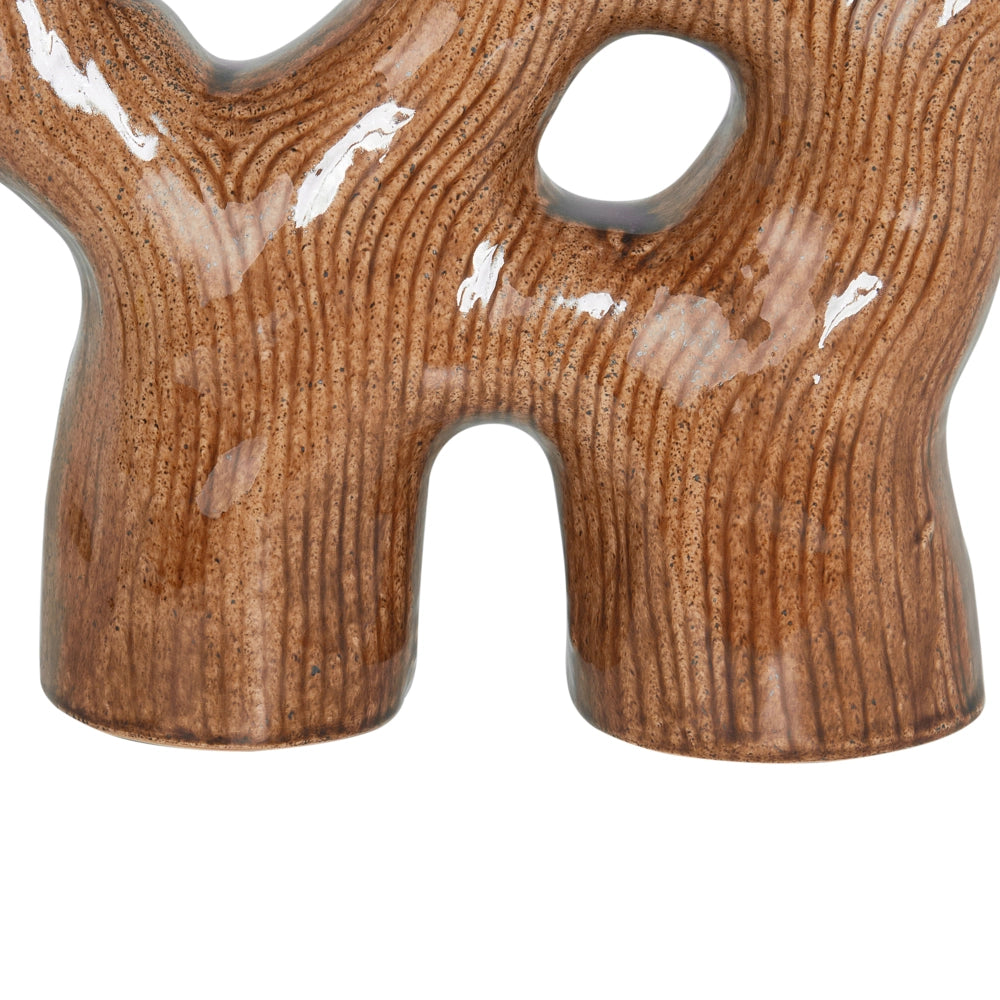 Vaso per fiori Marrone Gres Decorazione per interni Pezzo Design moderno Impermeabile